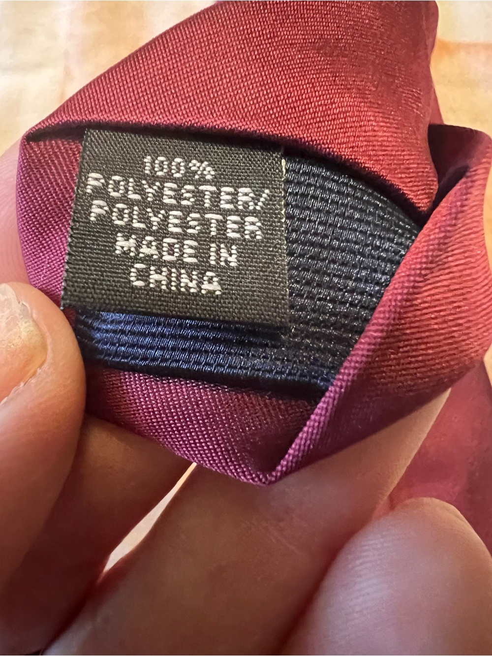 Michael Kors Solid Burgundy Men's Tie - Picture 5 of 7
